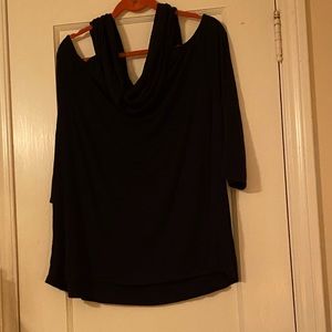 Black cold shoulder tunic